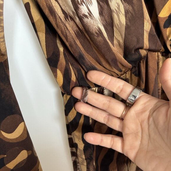 Vintage Votique Los Angeles Romper womens M Animal Print V Neck Indie Sleaze Y2K - Picture 7 of 16